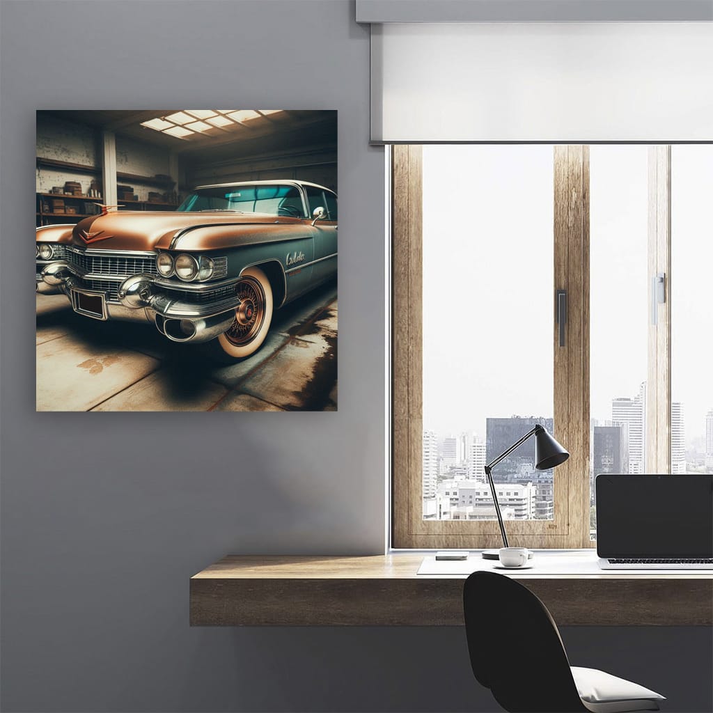 Cadillac Old Retro Gara Wall Art