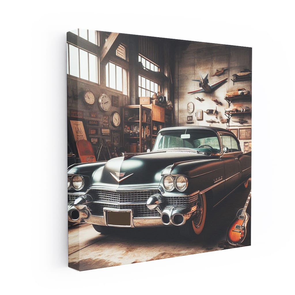 Cadillac Old Retro Garage Wall Art