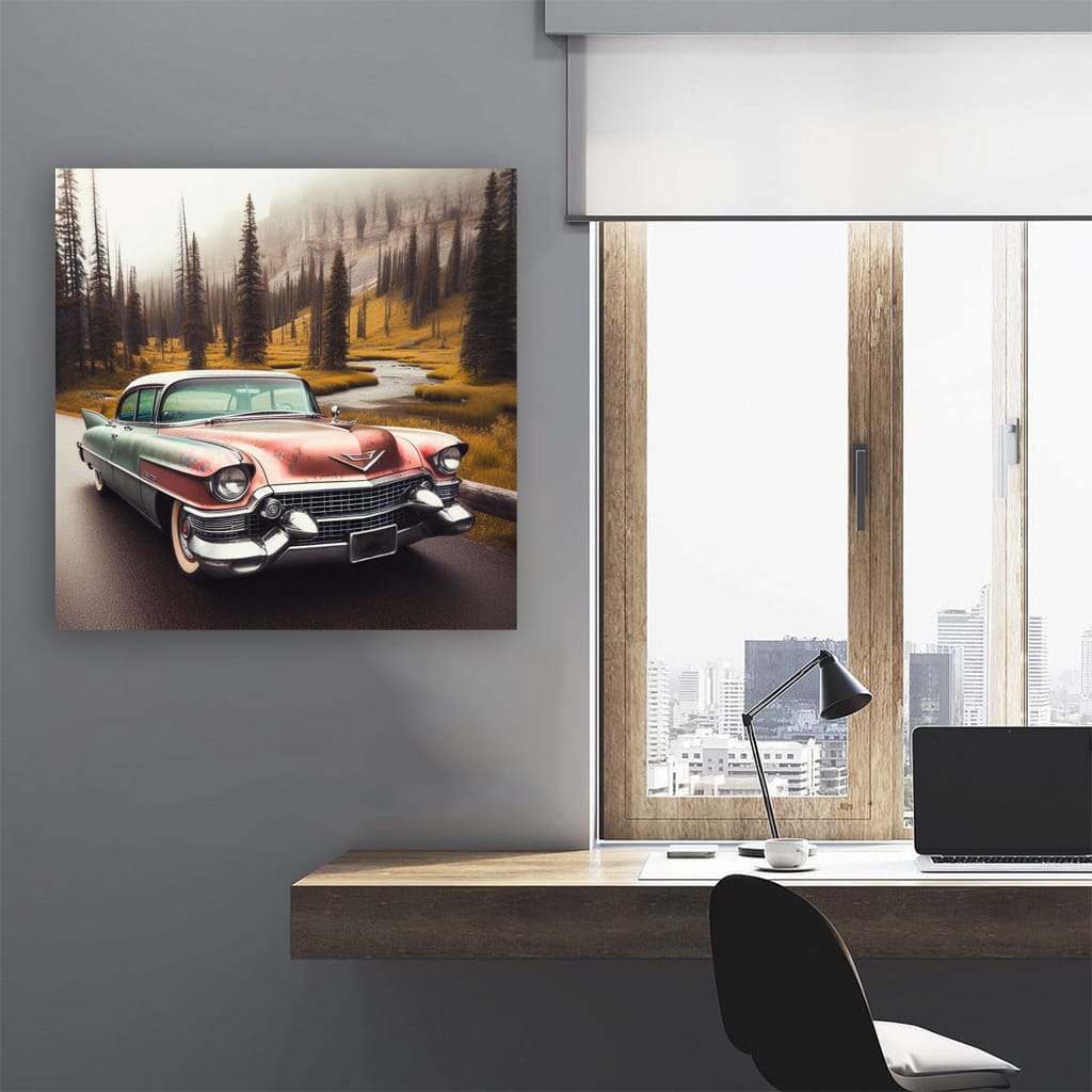 Cadillac Old Retro National Park Wall Art