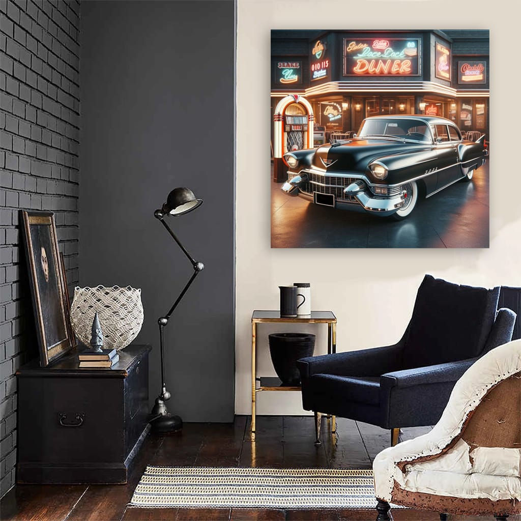 Cadillac Old Retro Paint Wall Art