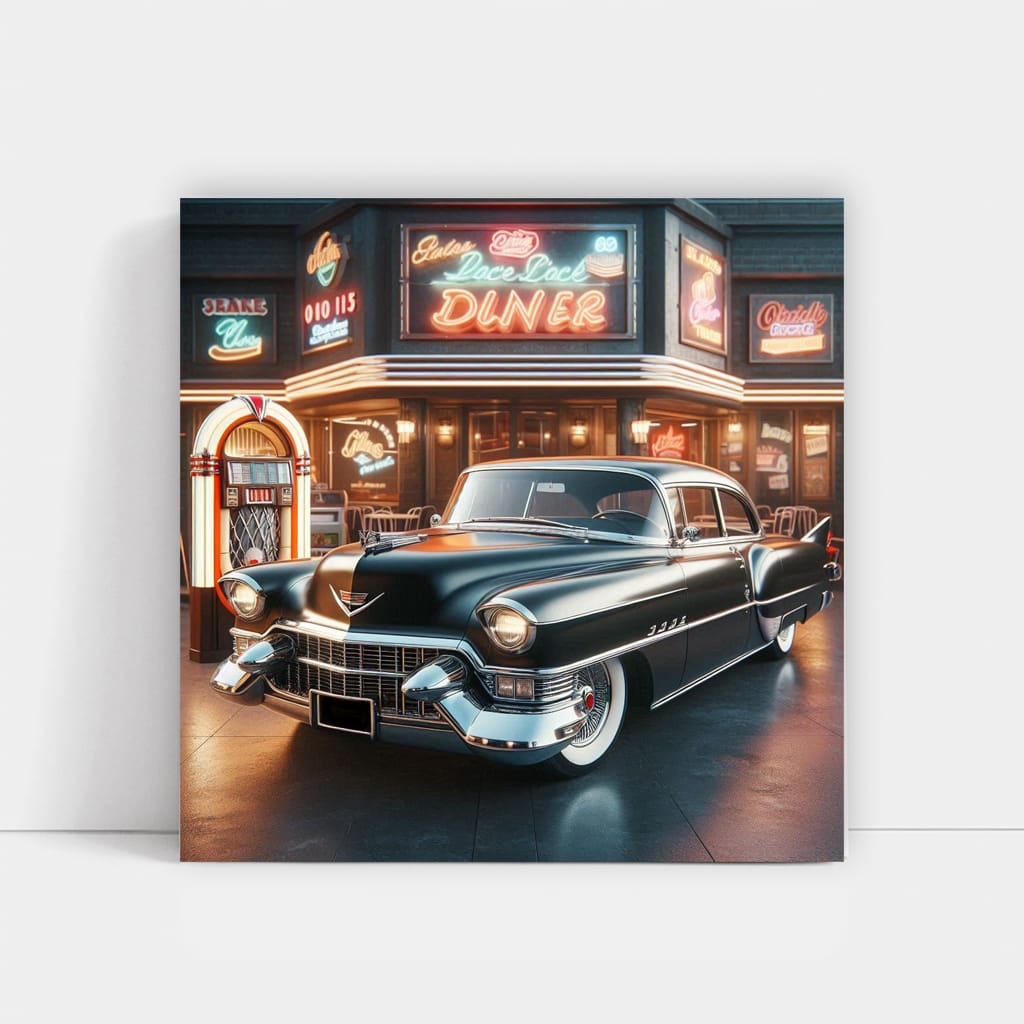 Cadillac Old Retro Paint Wall Art