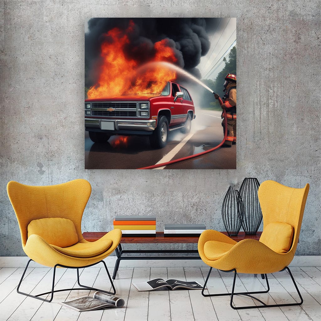 Chevrolet Blazer Fire Wall Art