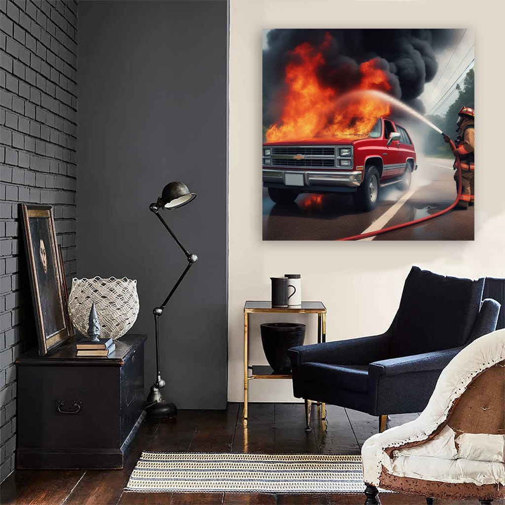 Chevrolet Blazer Fire Wall Art