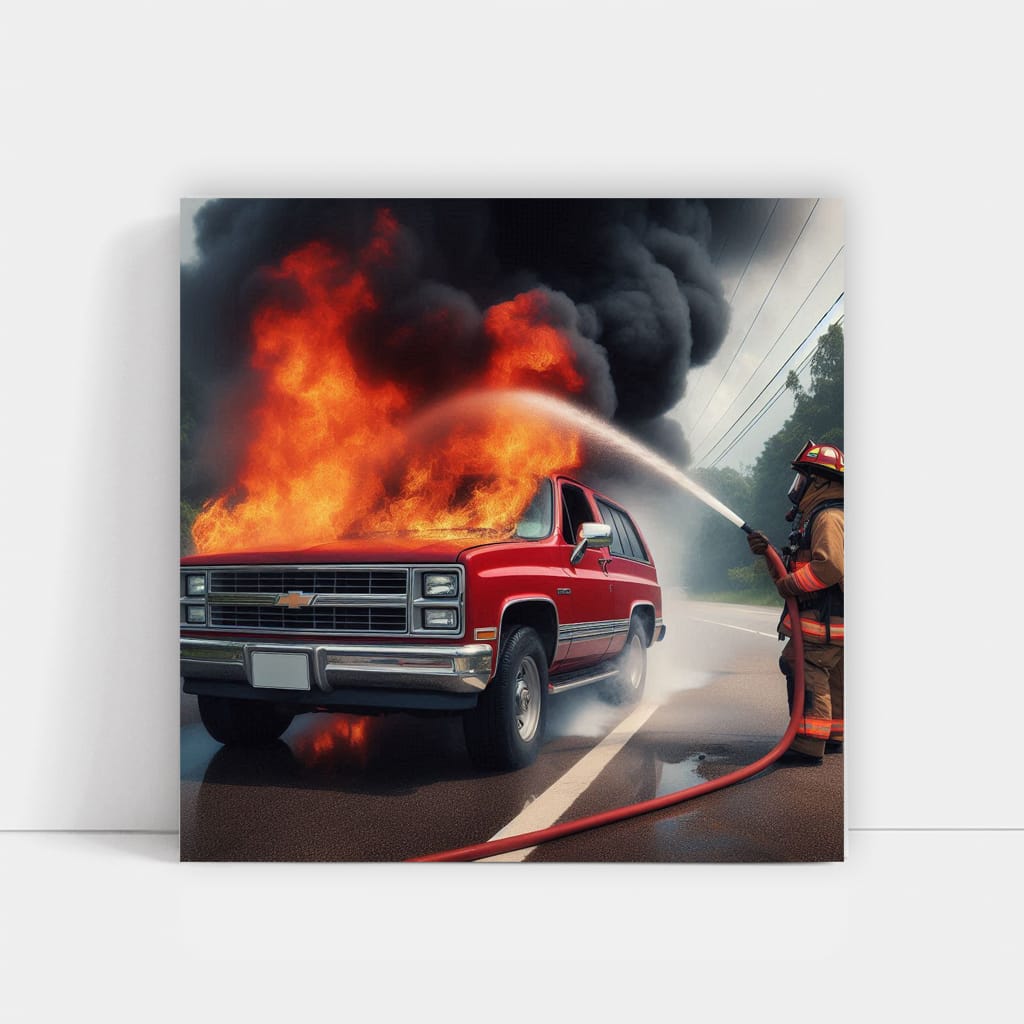 Chevrolet Blazer Fire Wall Art