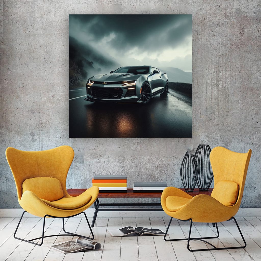 Chevrolet Camaro 1le Overcast Weather Wall Art