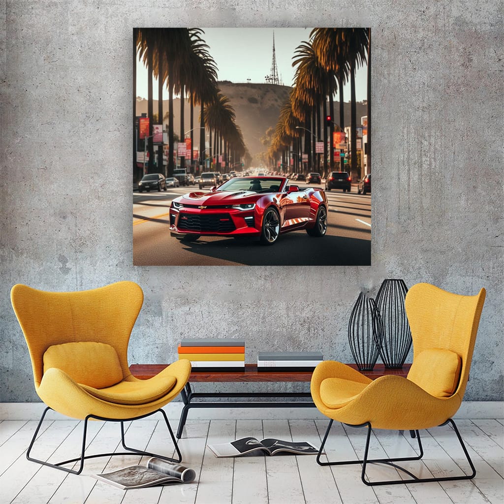 Chevrolet Camaro Los Angel Wall Art