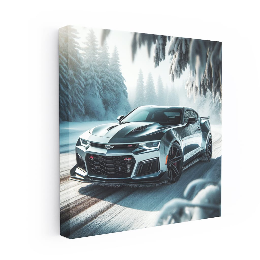 Chevrolet Camaro Zl1 Winter Wall Art