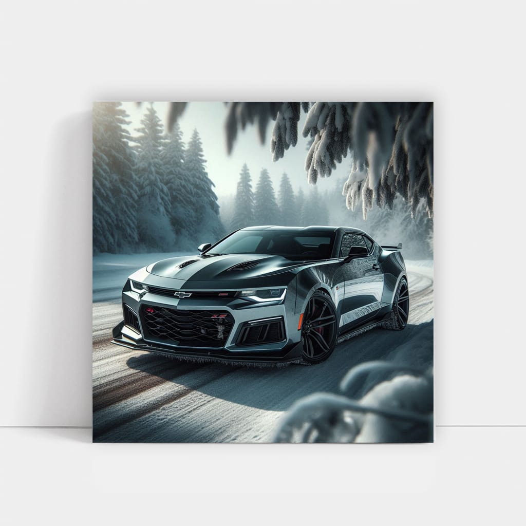 Chevrolet Camaro Zl1 Winter Wall Art