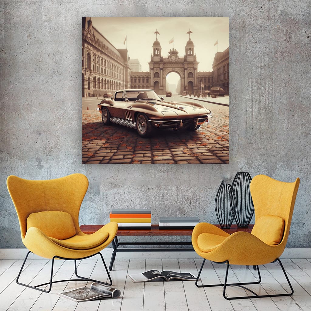 Chevrolet Corvette C8 Vintage Style - Timeless Elegance