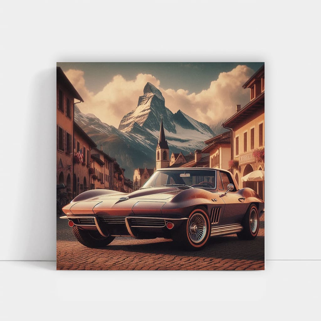 Vintage Style Chevrolet Corvette C8 - Classic Elegance