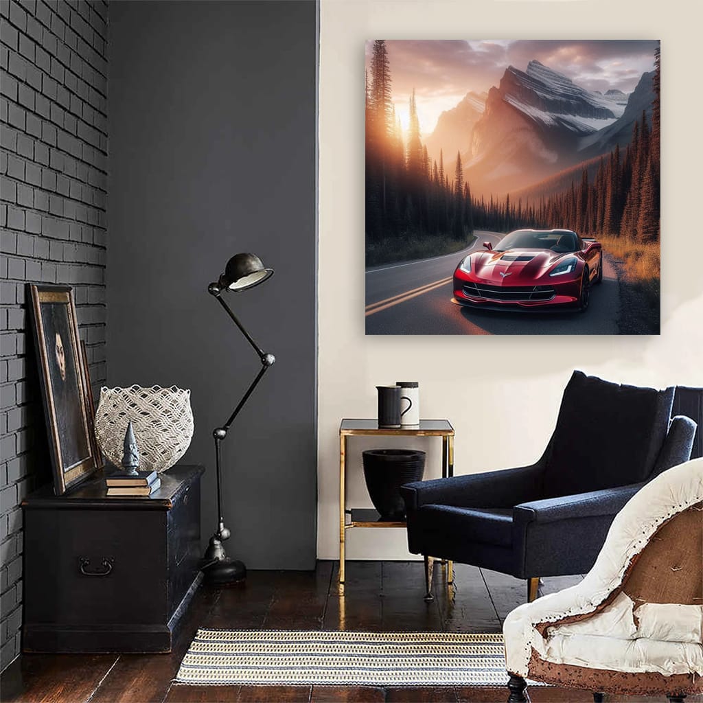 Chevrolet Corvette on Mountain - Power, Performance, Precision