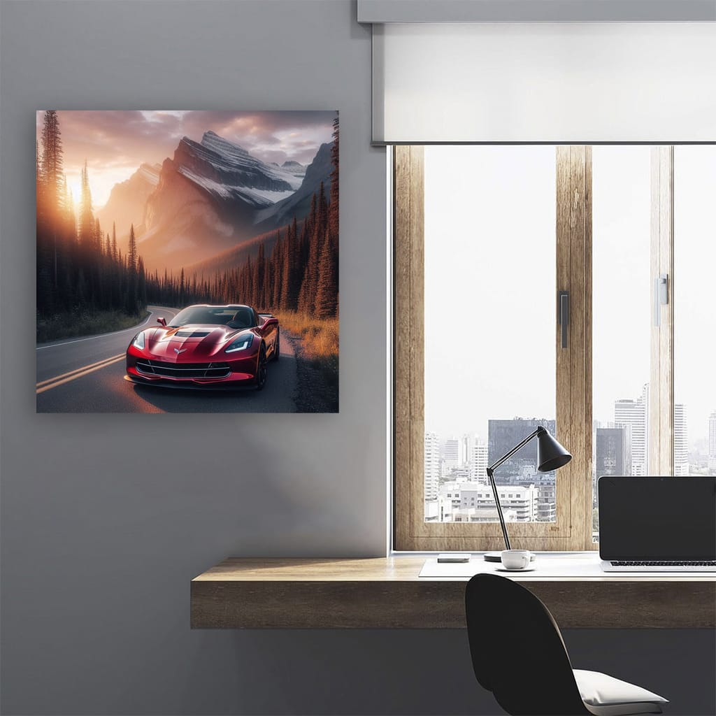 Chevrolet Corvette Mounta Wall Art