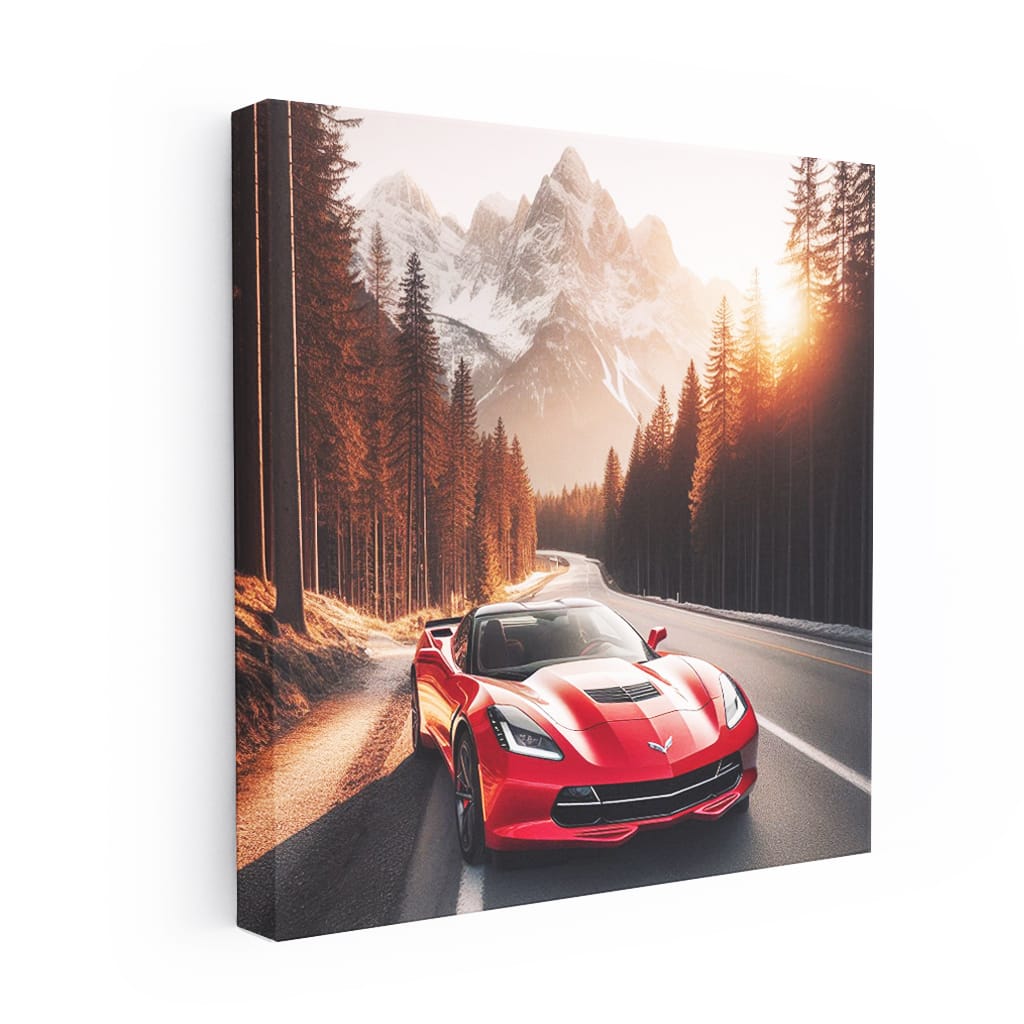 Chevrolet Corvette Mountain Wall Art