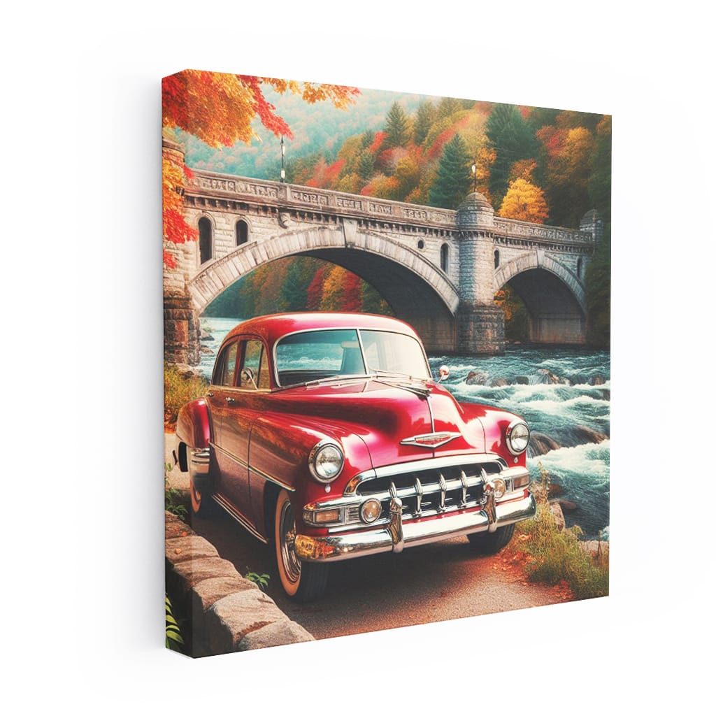 Chevrolet Old Retro Bridge Wall Art