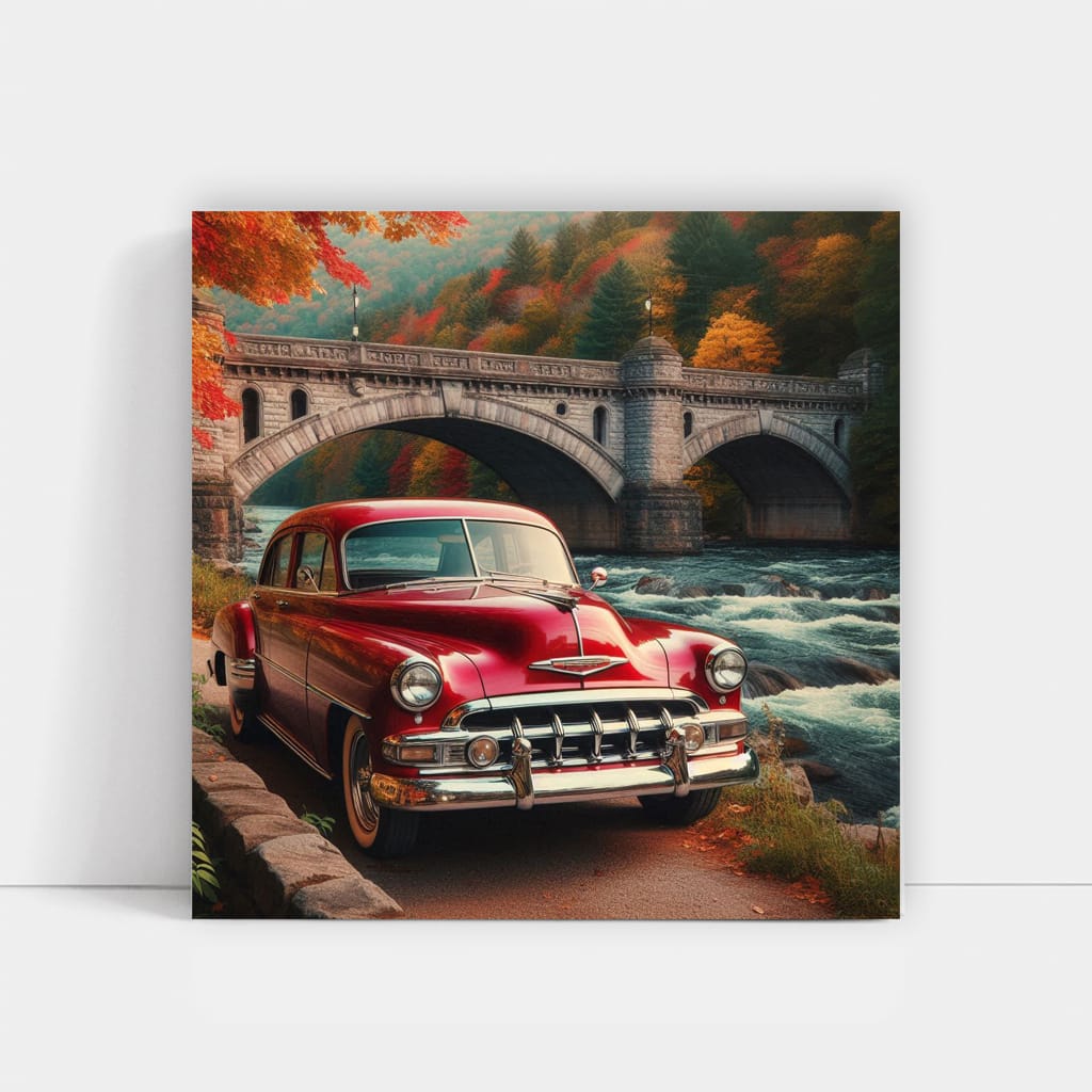 Chevrolet Old Retro Bridge Wall Art