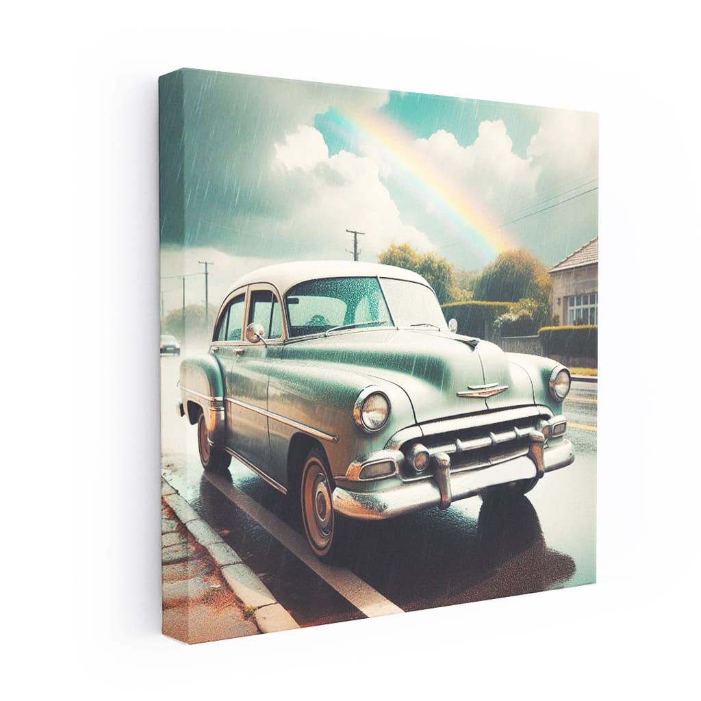 Chevrolet Old Retro Cloudy Weath Wall Art