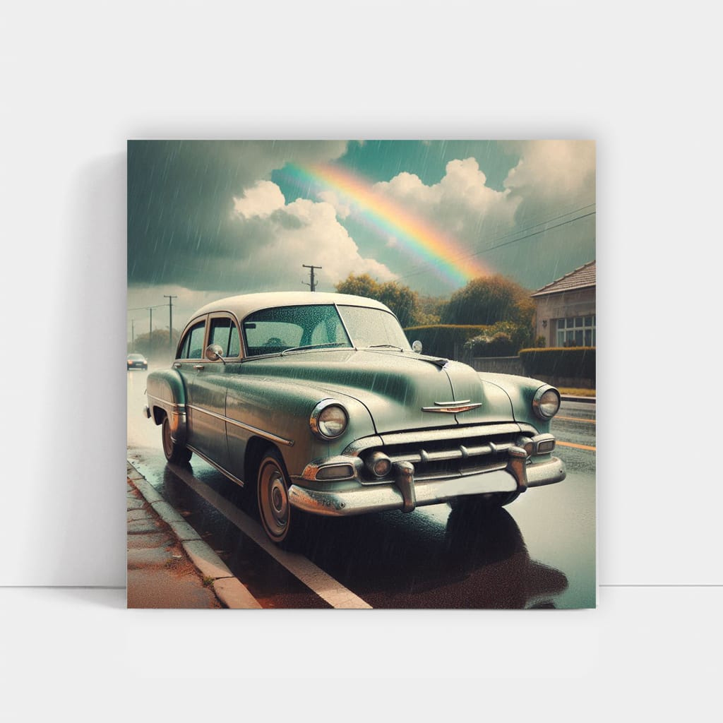 Chevrolet Old Retro Cloudy Weath Wall Art