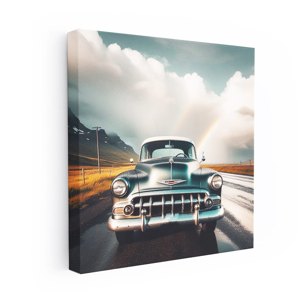 Chevrolet Old Retro Cloudy Weather Wall Art