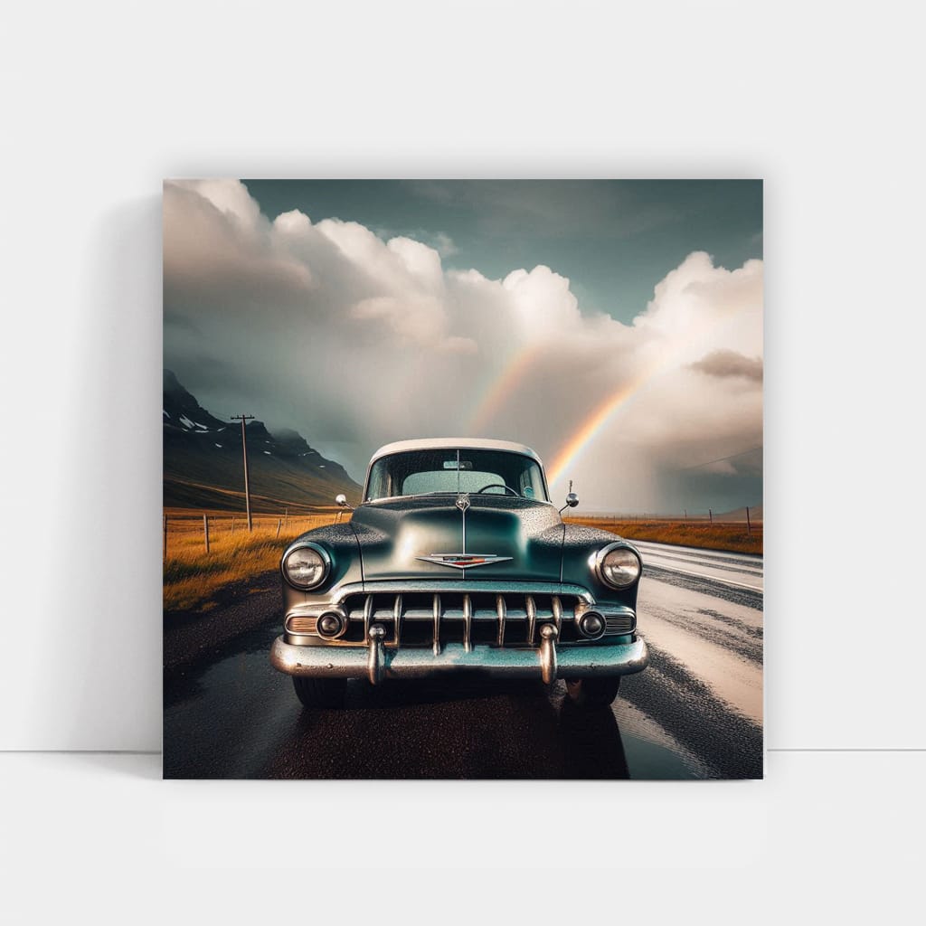 Chevrolet Old Retro Cloudy Weather Wall Art