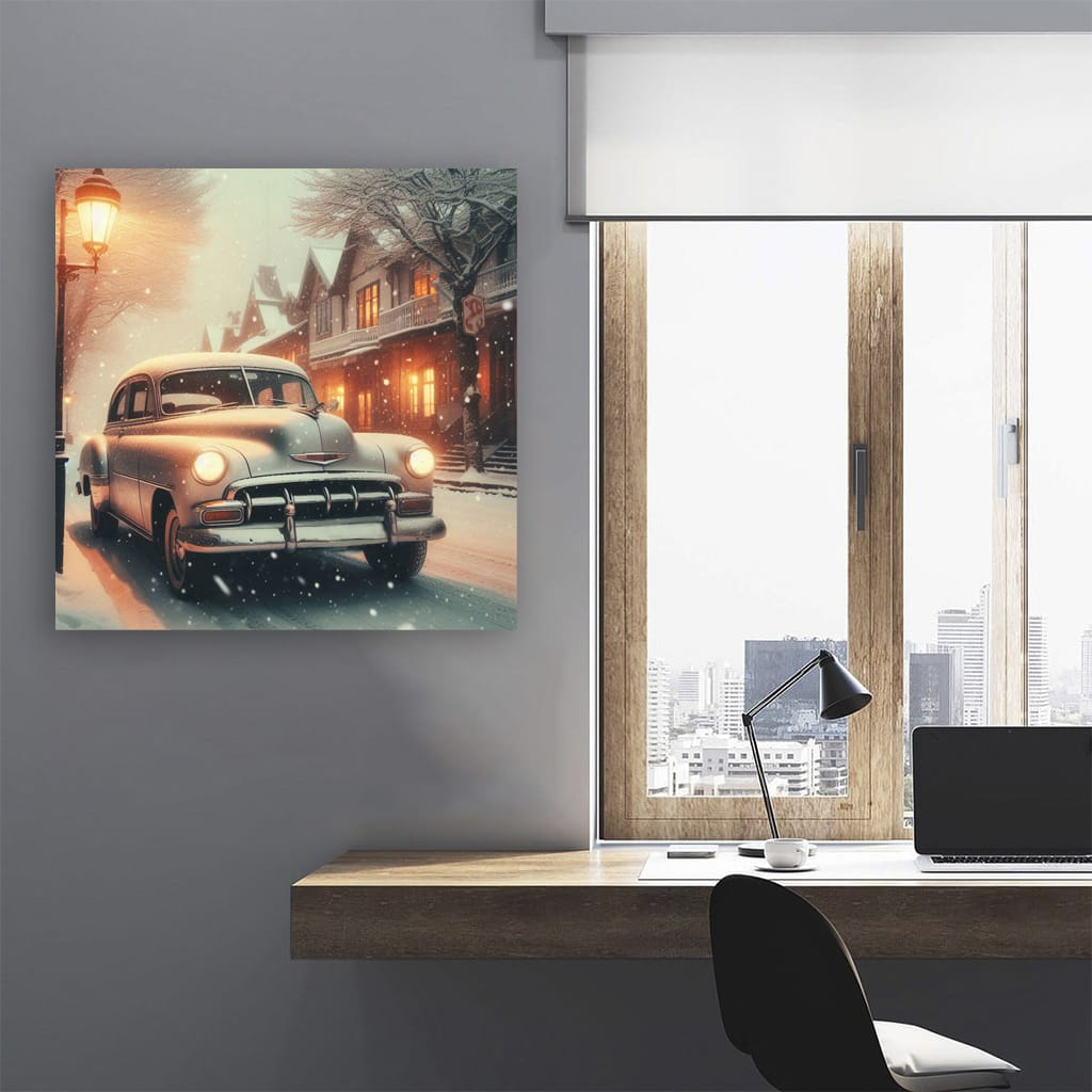 Chevrolet Old Retro Snowfall Wall Art