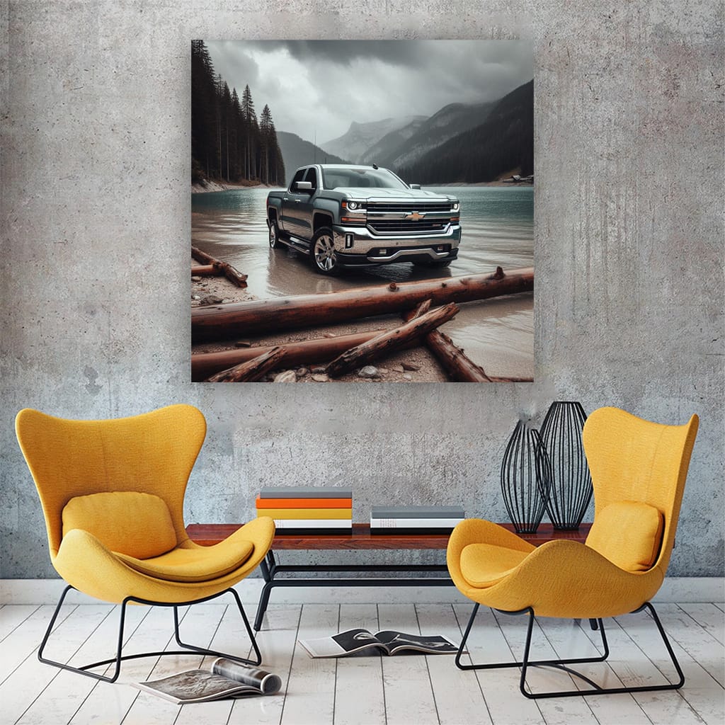 Chevrolet Silverado Lake Wall Art