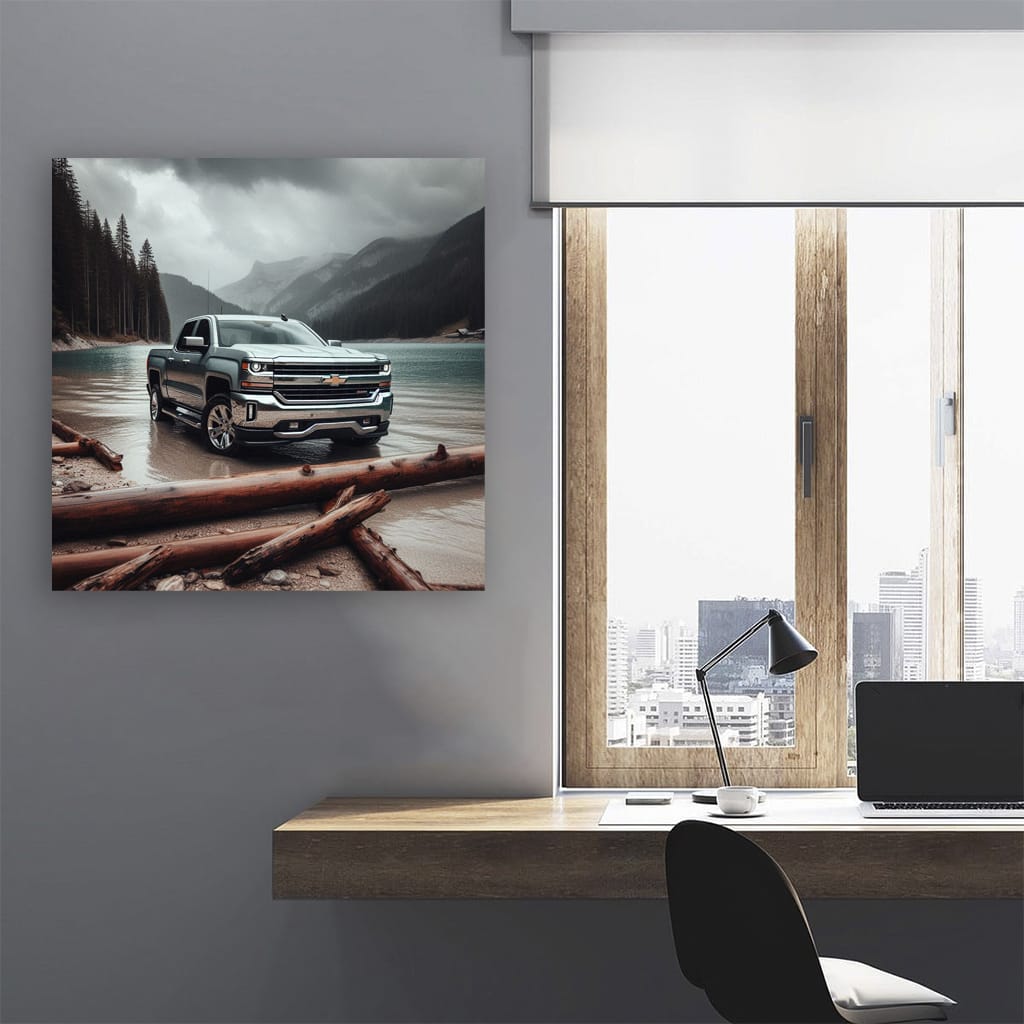 Chevrolet Silverado Lake Wall Art