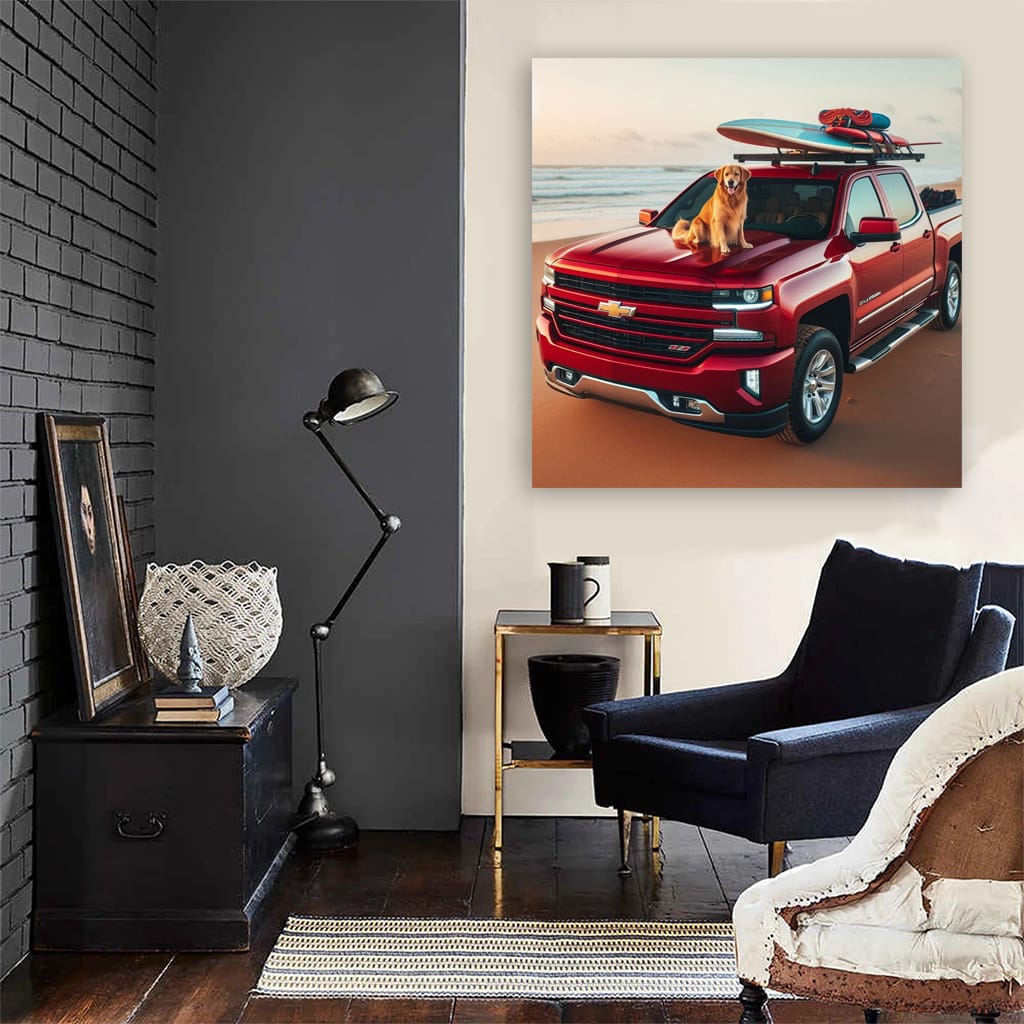 Chevrolet Silverado On Bea Wall Art