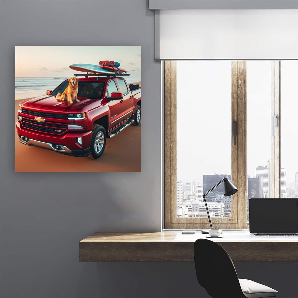 Chevrolet Silverado On Bea Wall Art