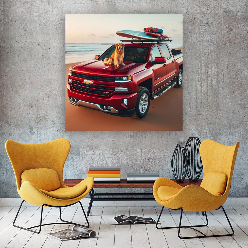 Chevrolet Silverado On Bea Wall Art