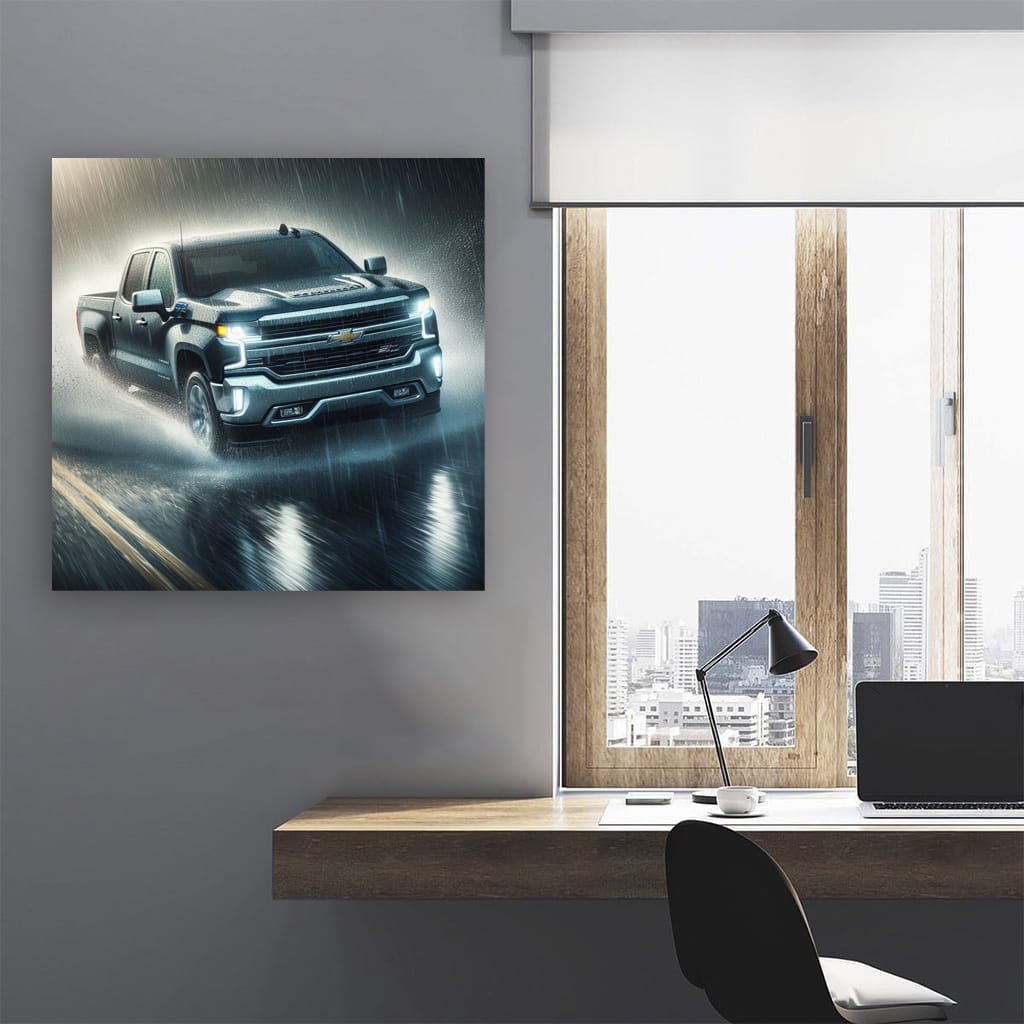 Chevrolet Silverado Rainy Weath Wall Art