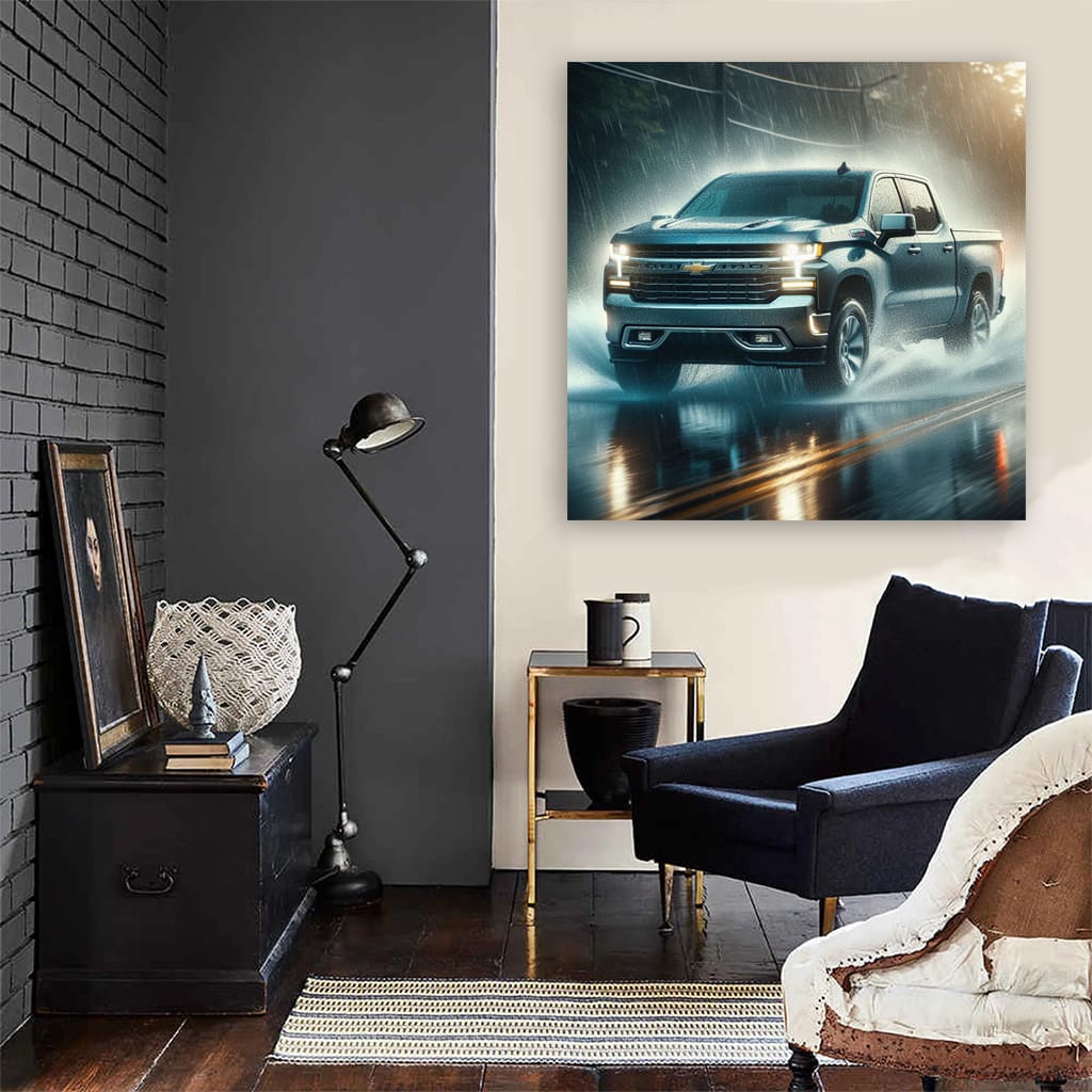 Chevrolet Silverado Rainy Weather Wall Art