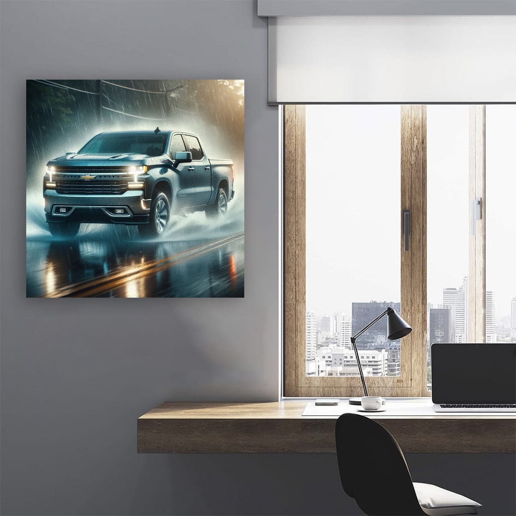 Chevrolet Silverado Rainy Weather Wall Art