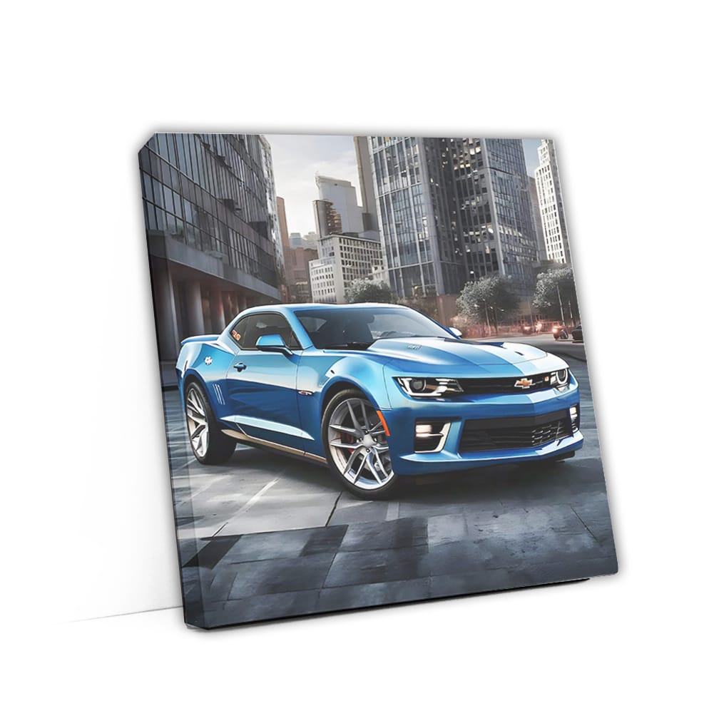 Chevrolet Camaro Ss Blue Fai Wall Art