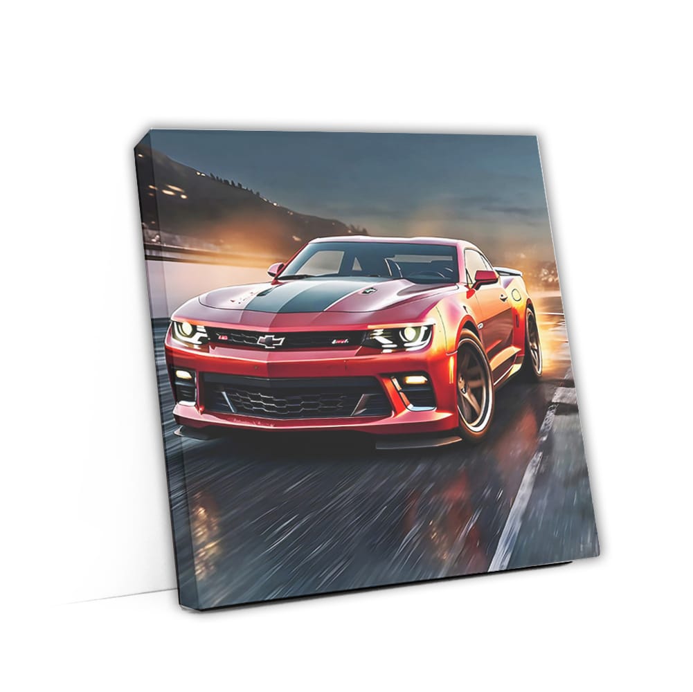 Chevrolet Camaro Ss Red Drif Wall Art