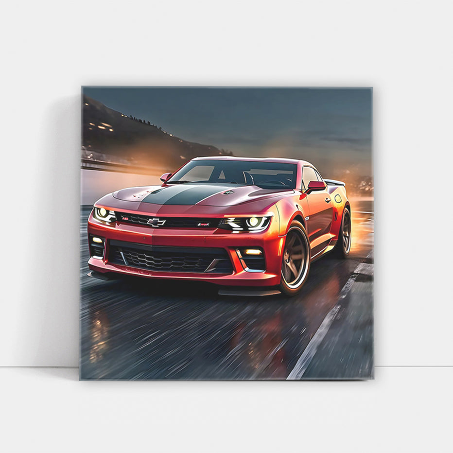 Chevrolet Camaro Ss Red Drif Wall Art