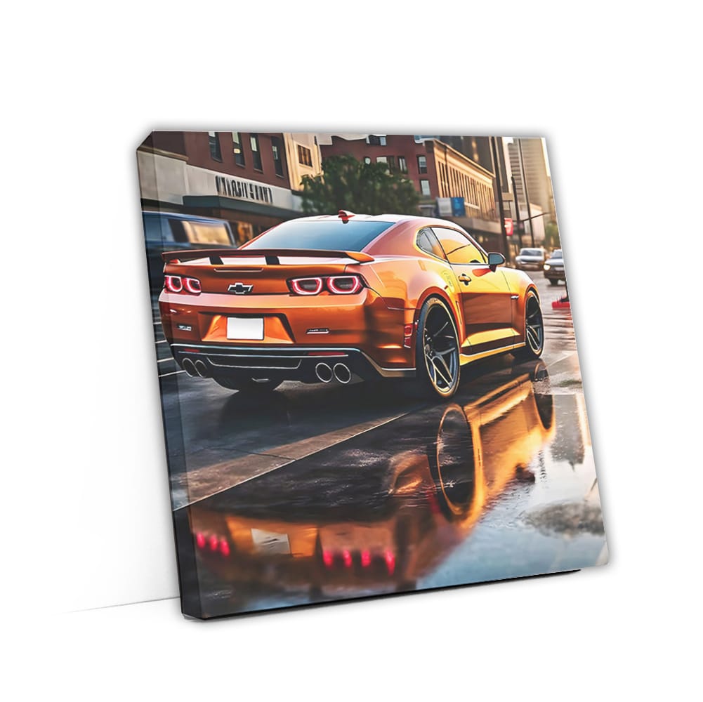 Chevrolet Camaro Zl1 Orange In Houston Wall Art