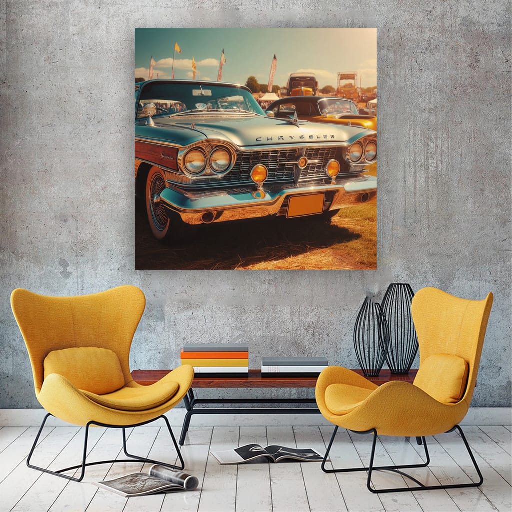 Chrysler Old Retro Sunny Weath Wall Art