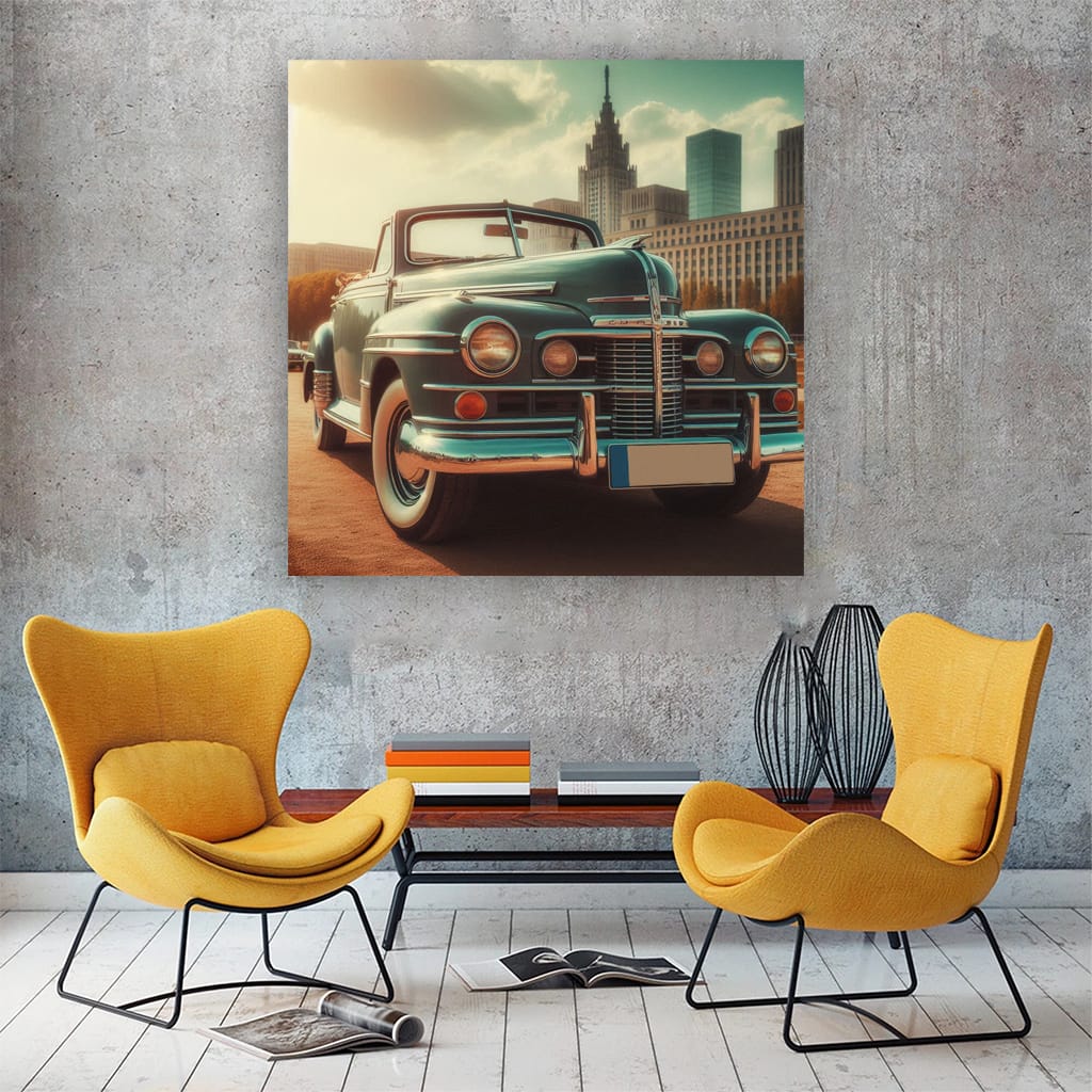 Chrysler Old Retro Sunny Weather Wall Art