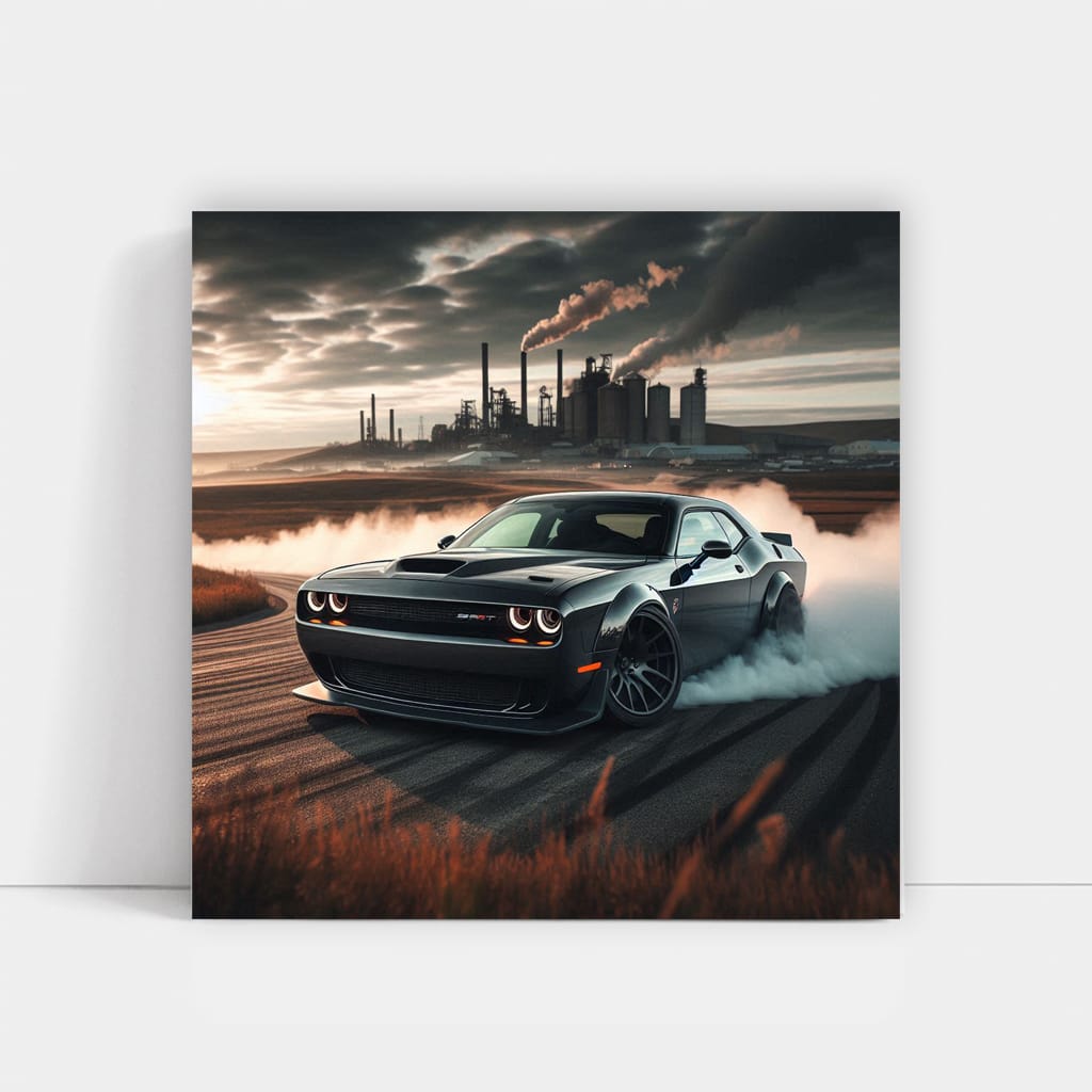 Dodge Challenger Srt Hellcat Drift Wall Art