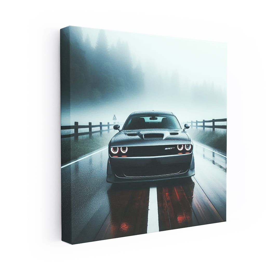 Dodge Challenger Srt Hellcat Fog Wall Art