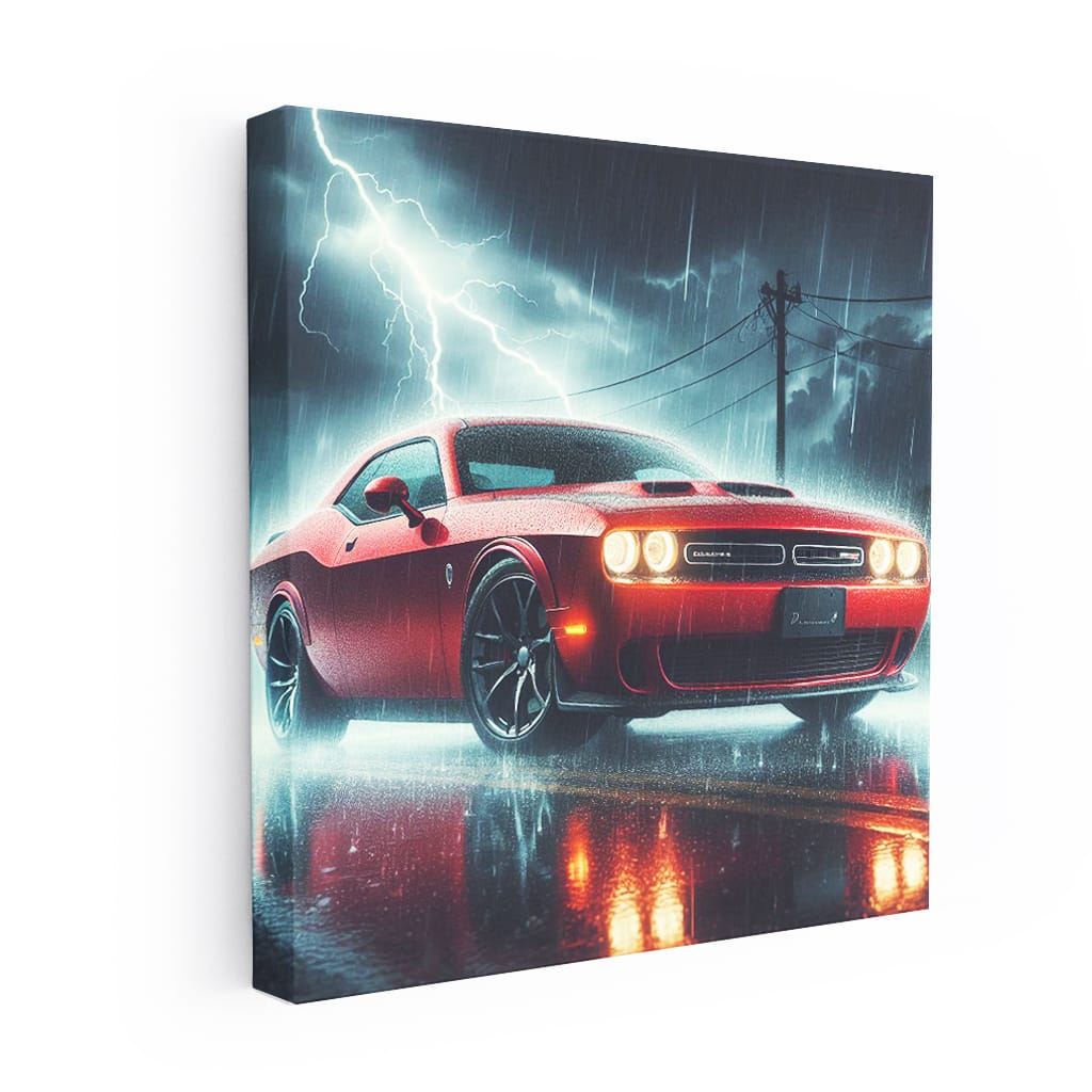 Dodge Challenger Thunderstorm Wall Art