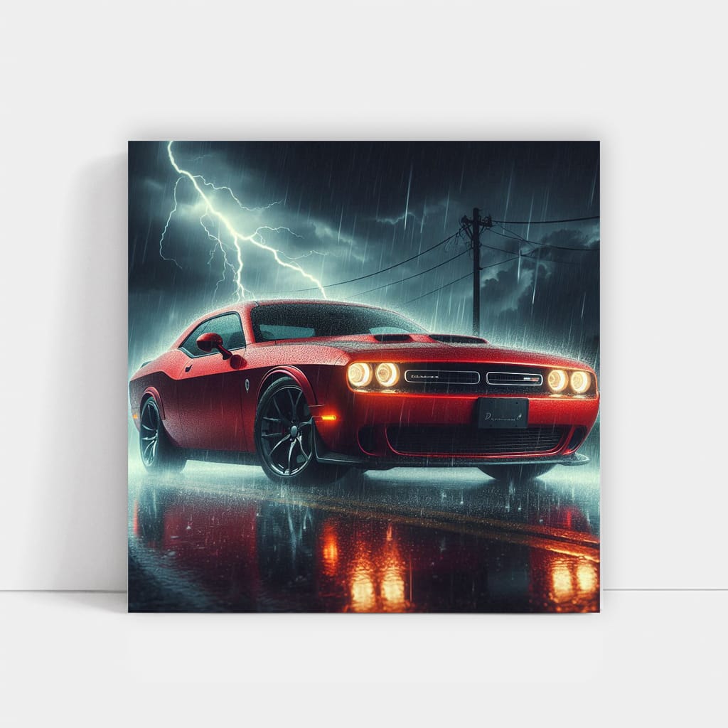 Dodge Challenger Thunderstorm Wall Art