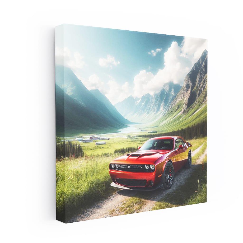 Dodge Challenger Valley Wall Art