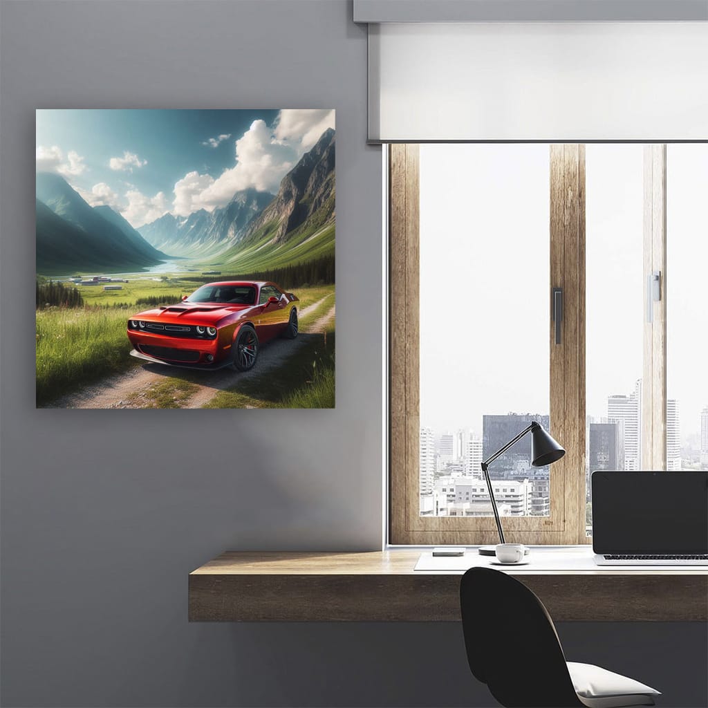 Dodge Challenger Valley Wall Art