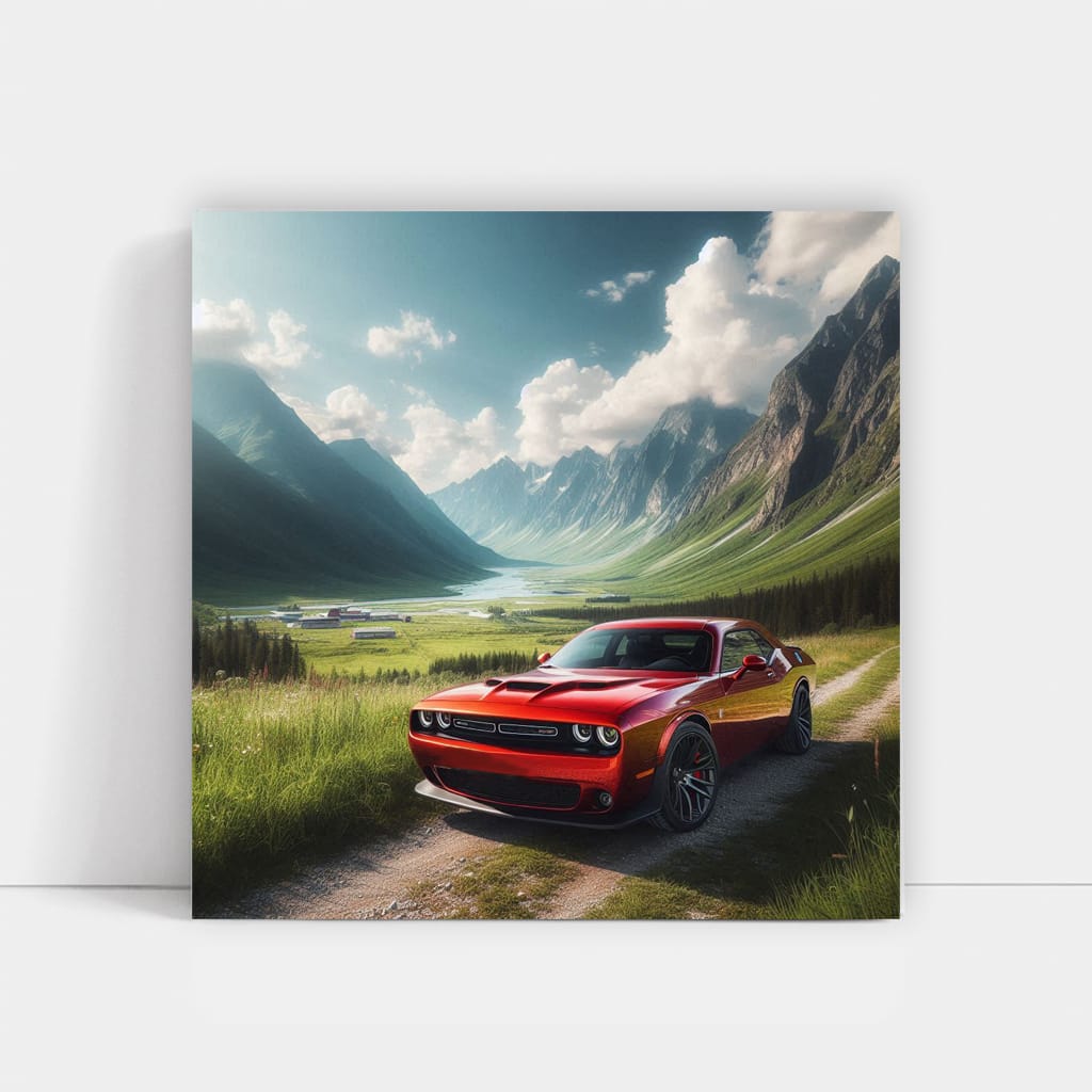 Dodge Challenger Valley Wall Art