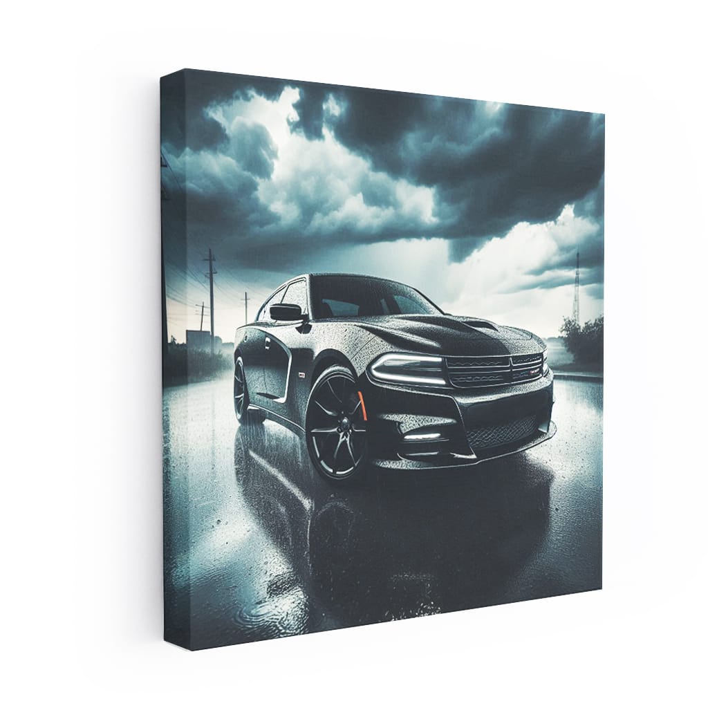 Dodge Charger Cloudy Weath Wall Art