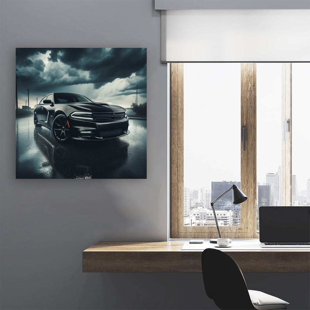 Dodge Charger Cloudy Weath Wall Art