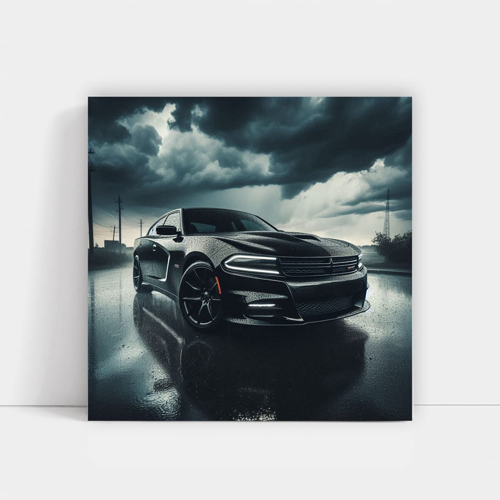 Dodge Charger in Overcast Skies - Power and Elegance
