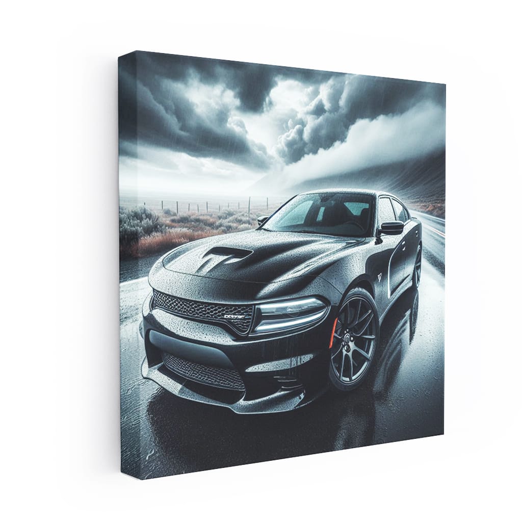 Dodge Charger Cloudy Weather Wall Art