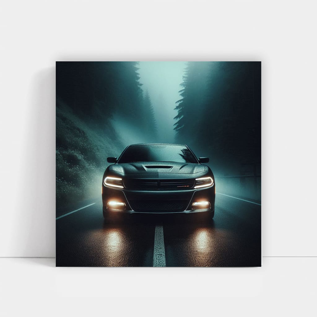 Dodge Charger in Fog - Power Meets Elegance